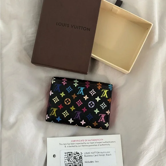 Louis Vuitton Black Multicolor Card Holder - Picture 2 of 4